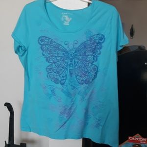 Blue and purple t shirt